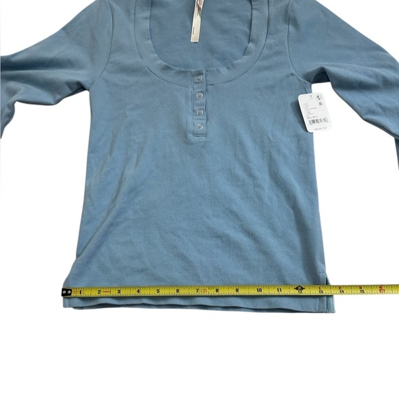 NWT Free People Intimately Light Blue Long Sleeve Shirt M - Picture 7 of 9